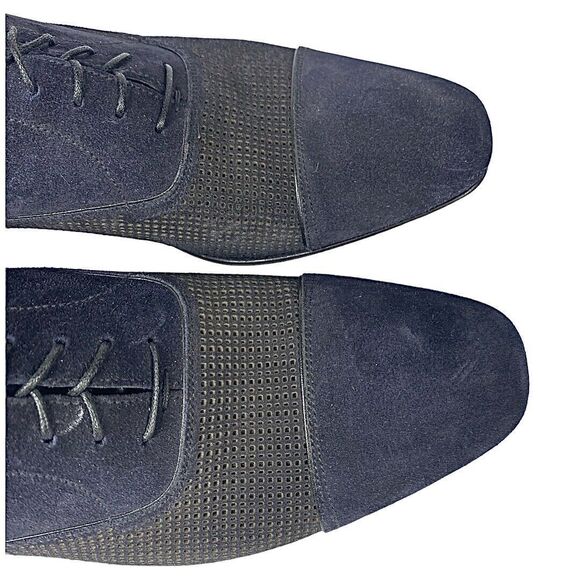 Giorgio Armani Blue Suede Cap Toe Oxfords Men’s 10 EU 43 Made in Italy - Picture 13 of 13